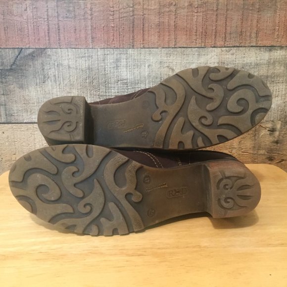 Remonte Dorndorf Ankle Boots Brown Lined Leather Slouch Style 2" Heel US Size 10 - Picture 14 of 15